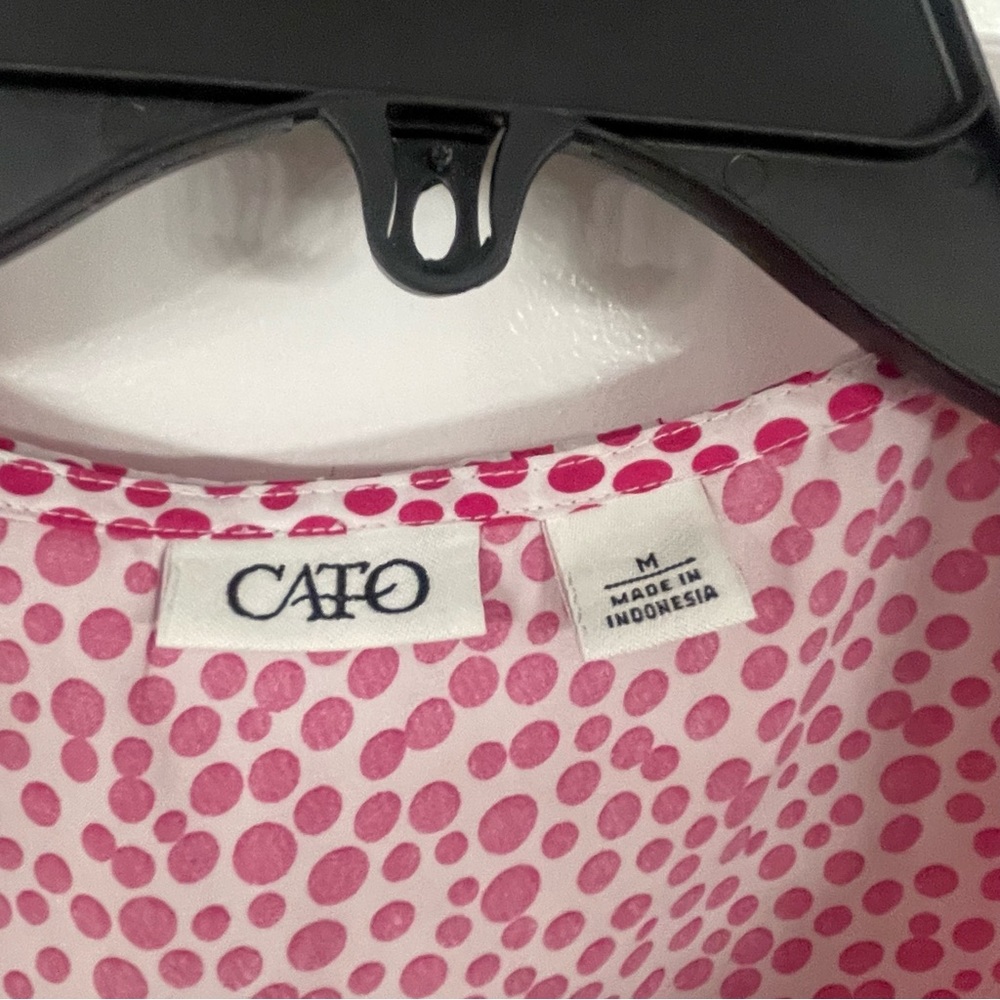Pink Satin Polka Dot Tank - Picture 2 of 2